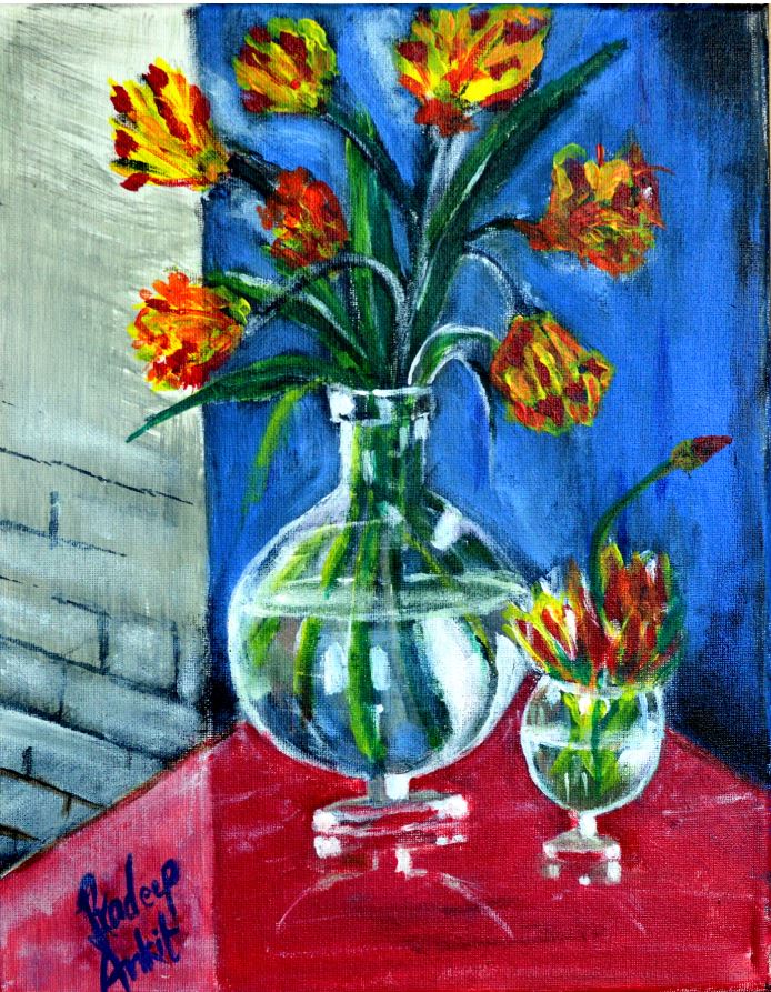 flower glass vase