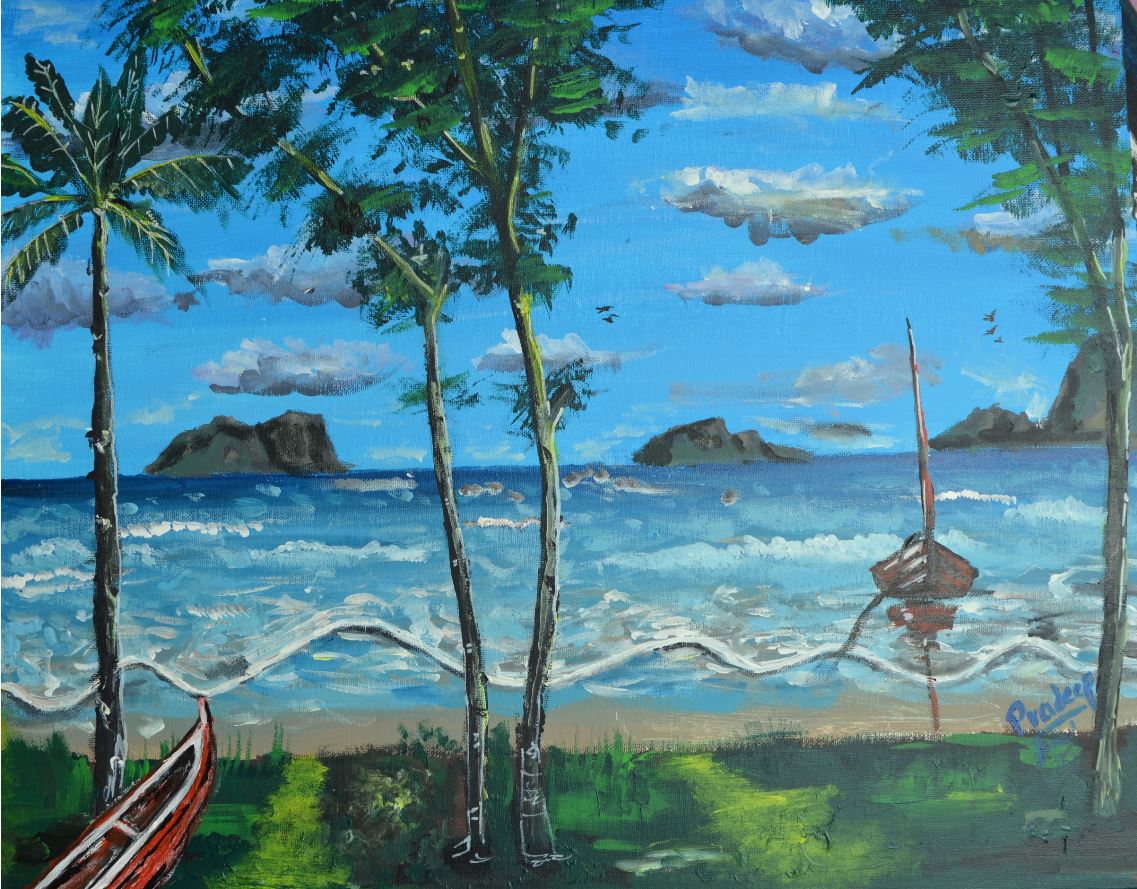 left on the shore of the sea
